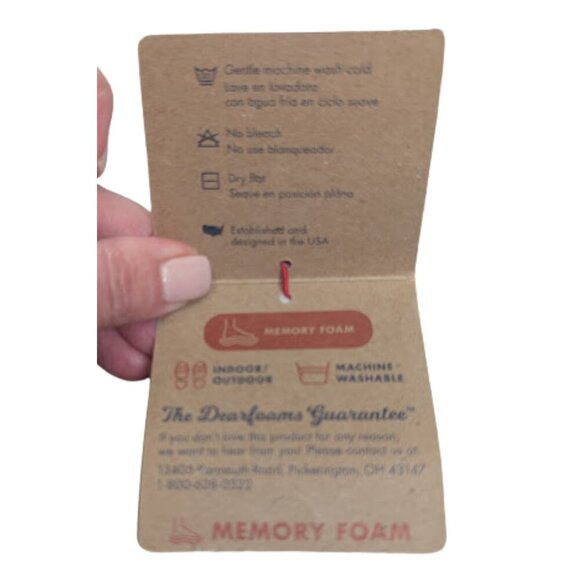 NWT Dearfoam Dluxe Memory Foam Women's in slippers with Shearling detail* Sz 7-8 - Picture 6 of 9